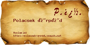 Polacsek Árpád névjegykártya