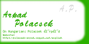 arpad polacsek business card